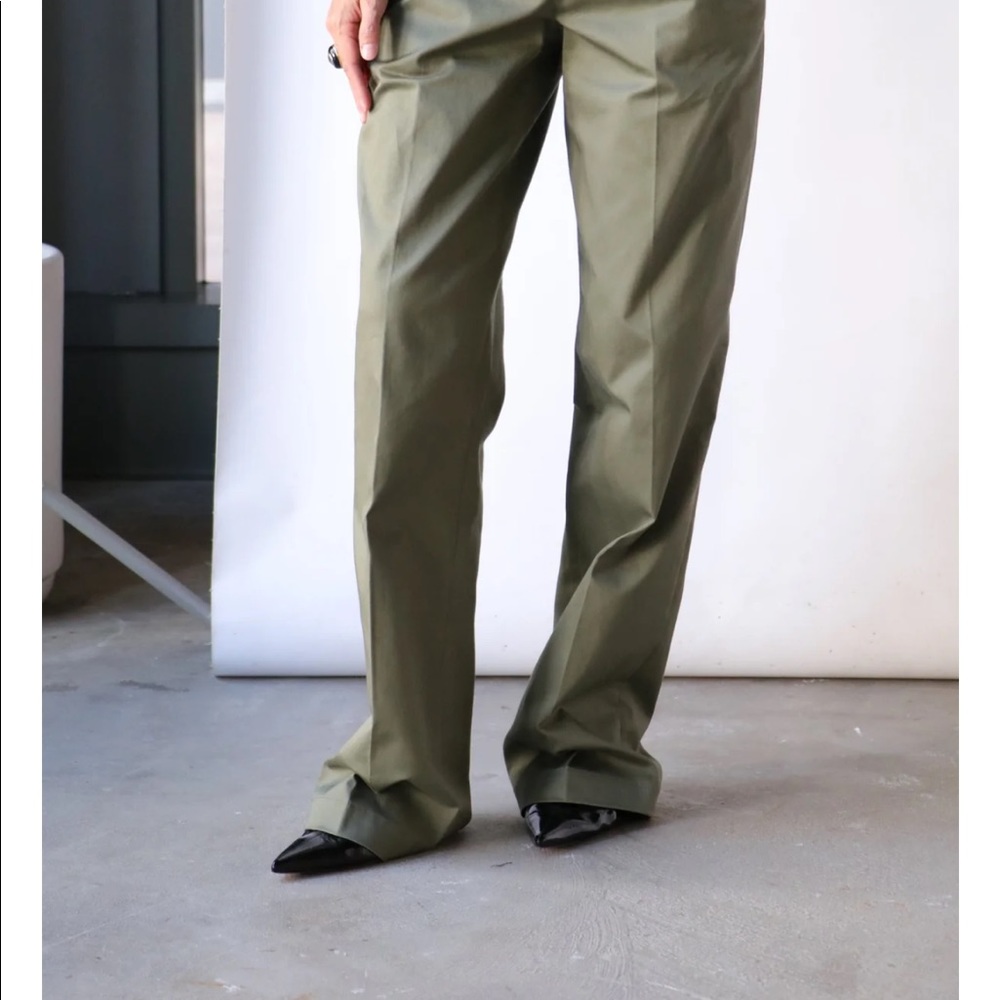 Tibi // NWT Chino Rodney Straight Leg Trouser in Sage